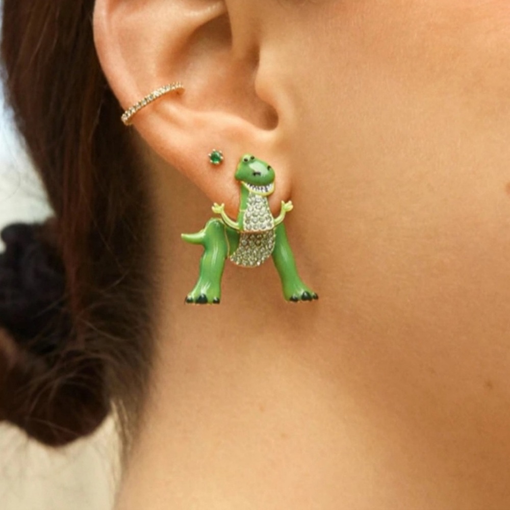 Disney Jewelry Pixar Toy Story BaubleBar Rex  Dinosaur Character Earrings Set